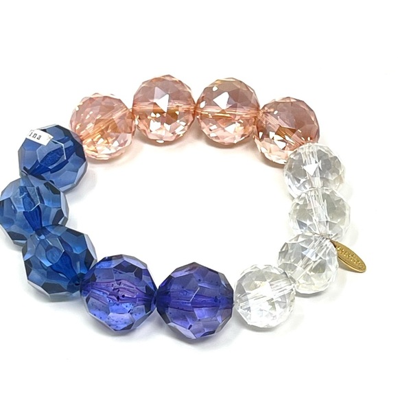 New Anthropologie x Serefina Elastic Beaded Color Bracelet - Picture 2 of 4